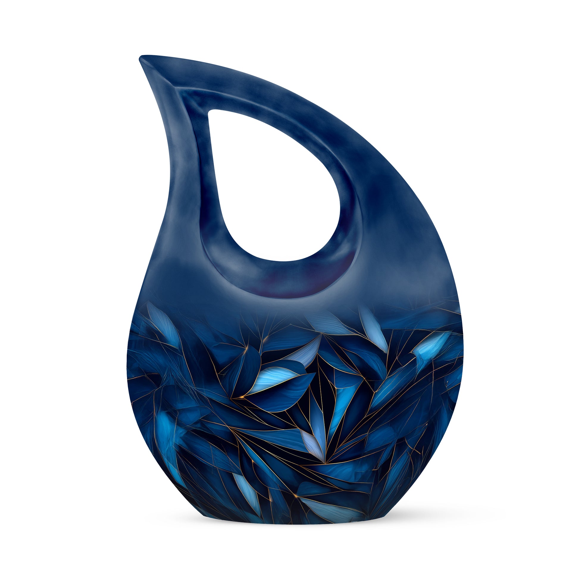 Personalized Seraphic Blue Cremation Urns - Blue 10-inch, 200 cu in - Karyliz