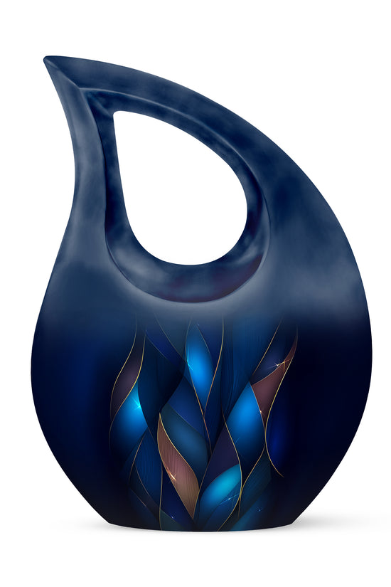 Personalized Blue Blue Cremation Urns for Ashes - Captivating 10-inch - Karyliz