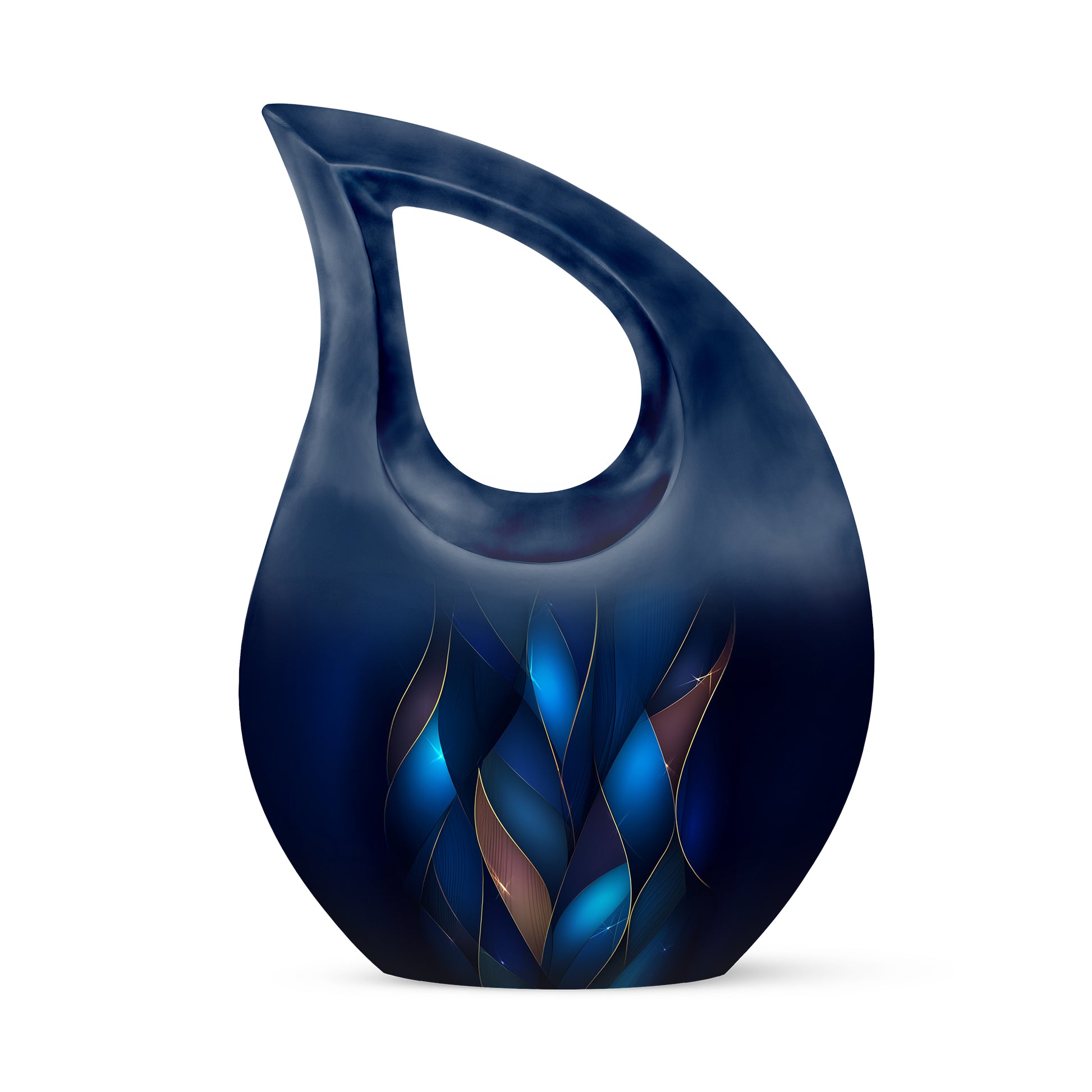 Personalized Blue Blue Cremation Urns for Ashes - Captivating 10-inch - Karyliz