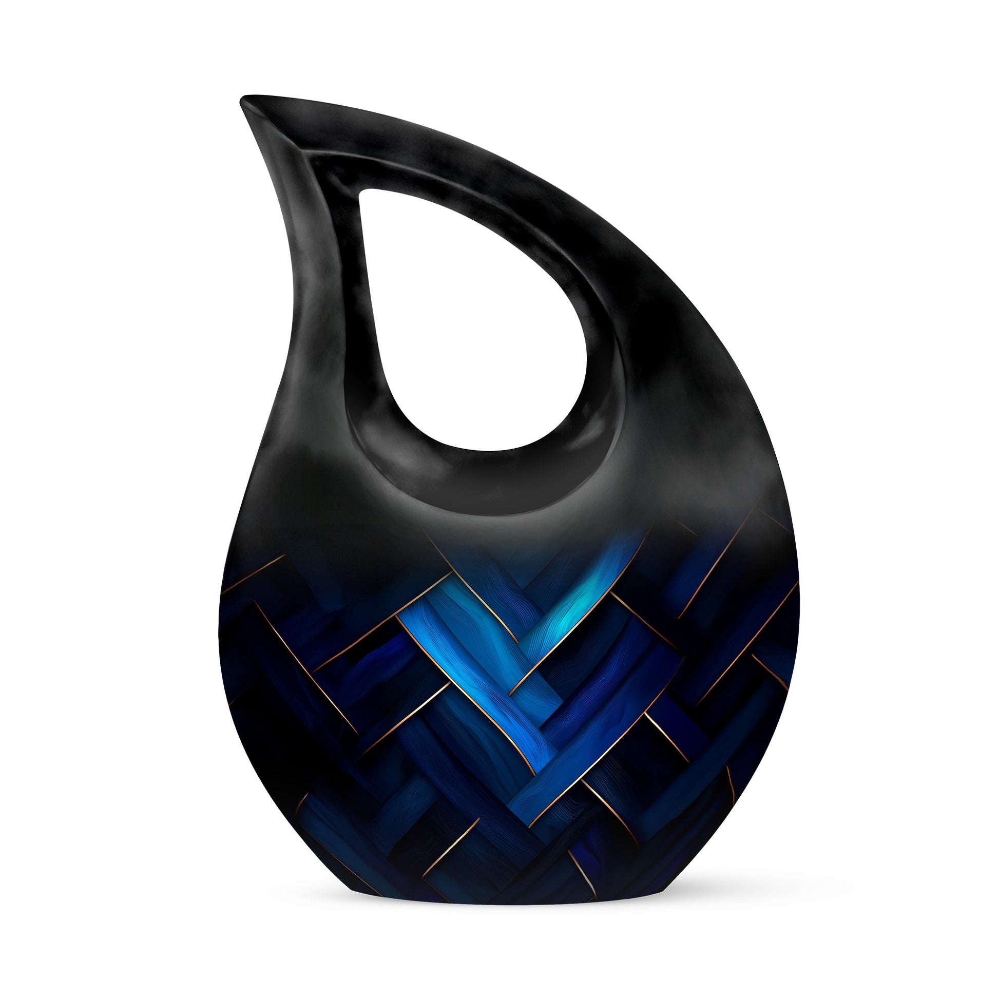 Personalized Blue Blue Cremation Urns for Ashes - Captivating 10-inch - Karyliz