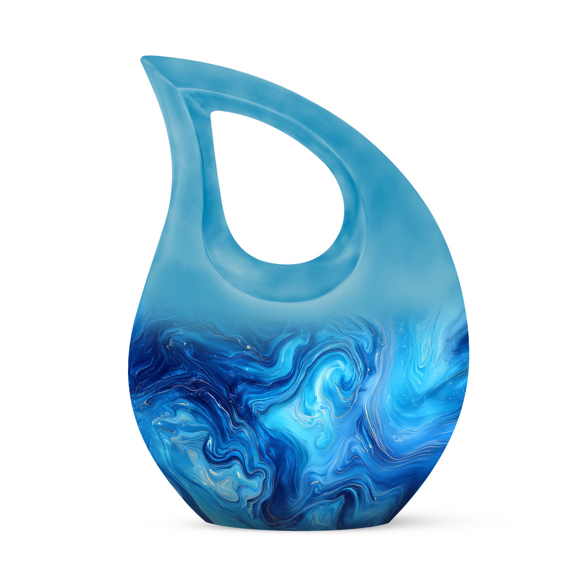 Regal Blue Memorial Cremation Urns - Teal 10-inch, 200 cu in - Karyliz