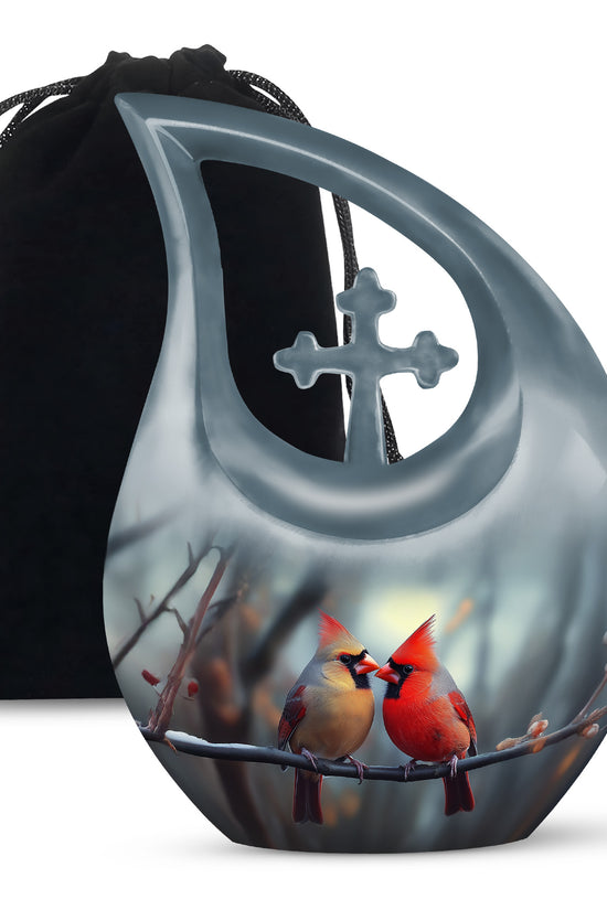 Cardinal Bird Couple Urn - Beautiful Memorial Urn For Loved Ones