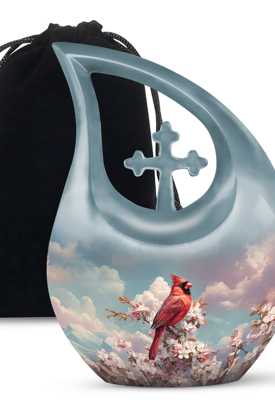Cardinal Tribute Funeral Urn - Nature Cremation Urn For Human Ashes