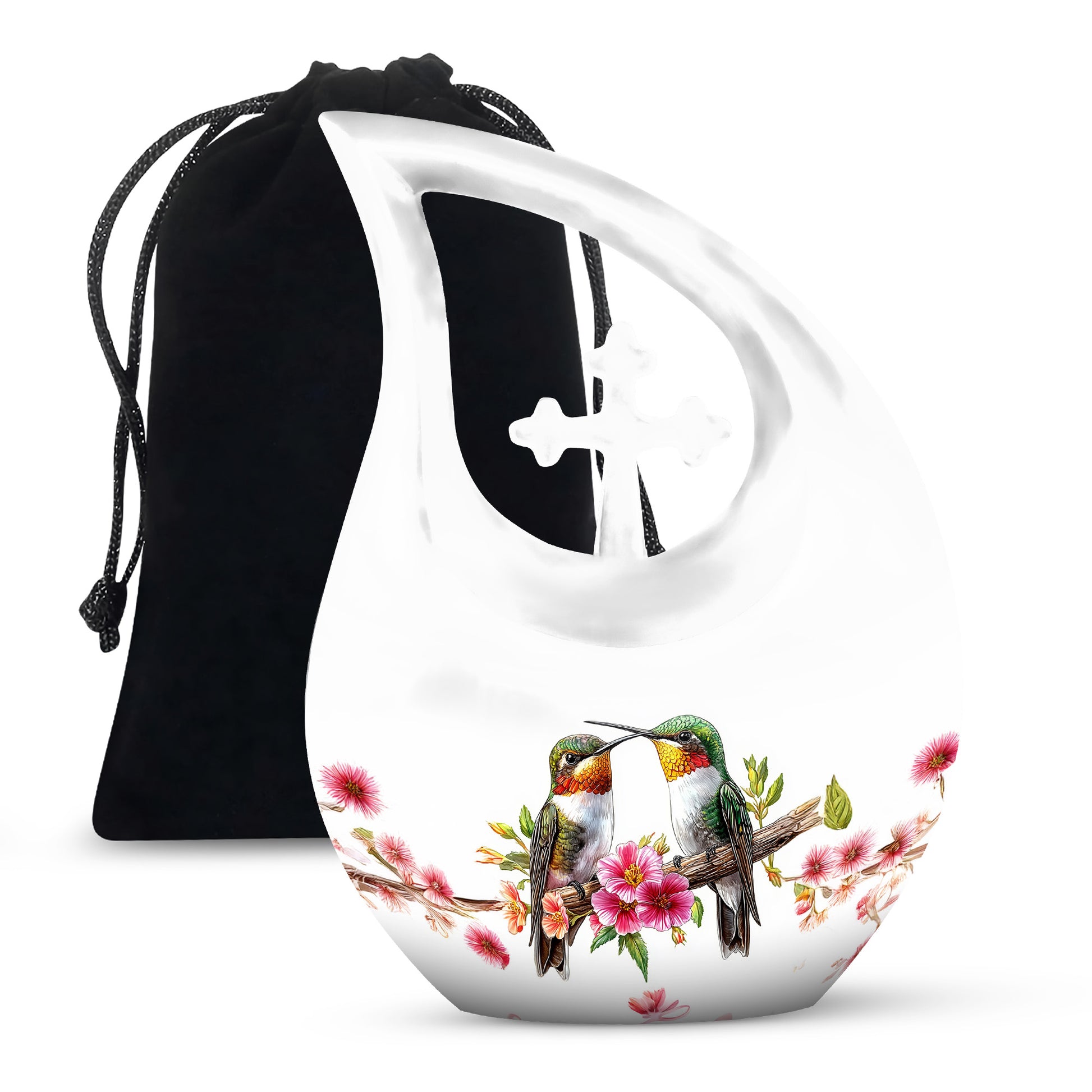 Love Birds Cremation Urn - Hummingbird Memorial Urn For Couple