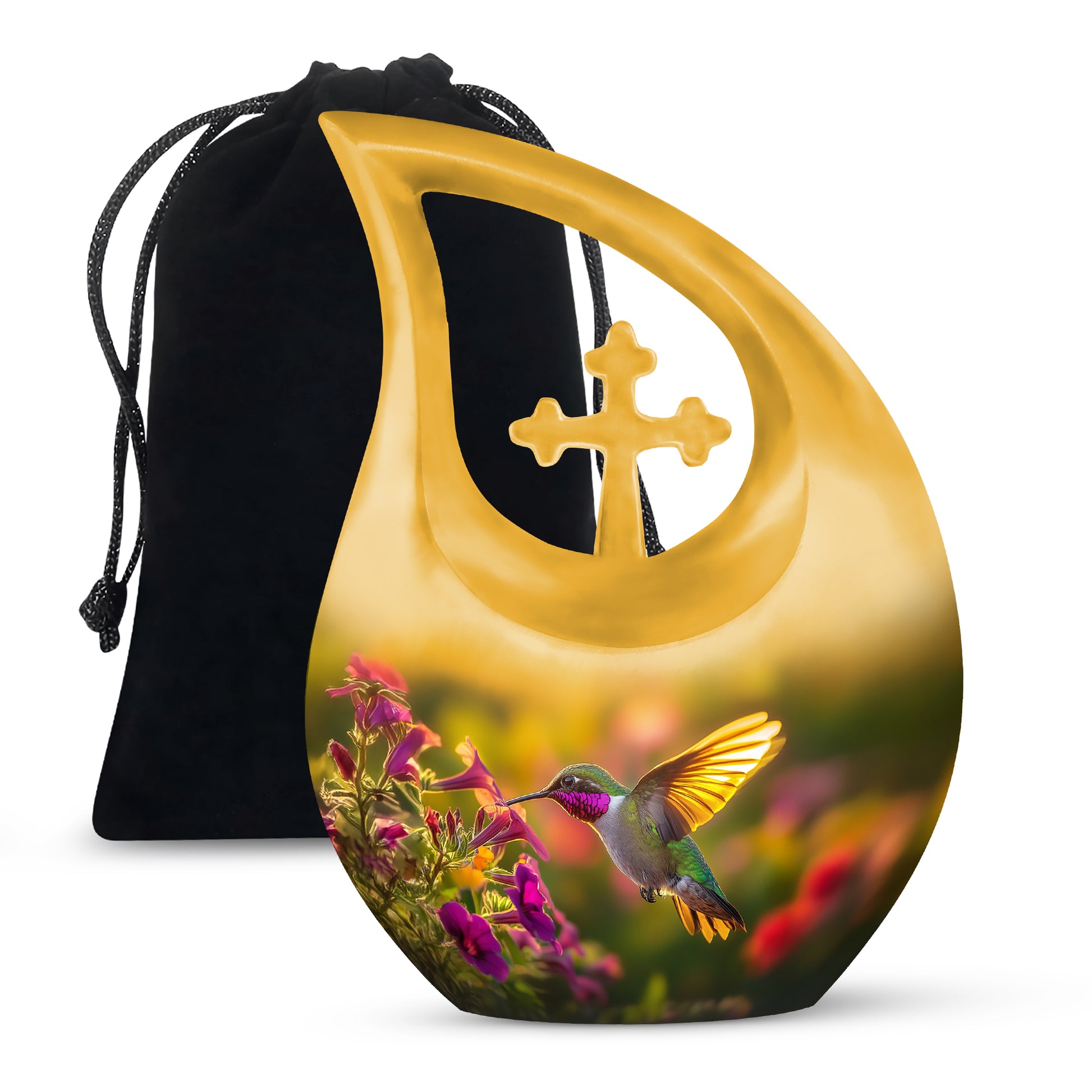 Classic Hummingbird Memorial Urn - Artistic Funeral Urn For Male & Female