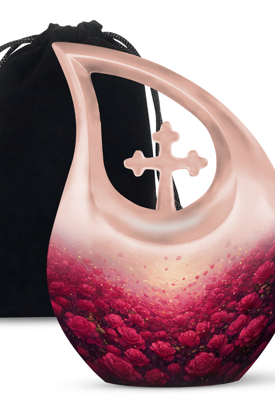 Rose Field Tribute Urn – Stylish Funeral Urn For Human Ashes