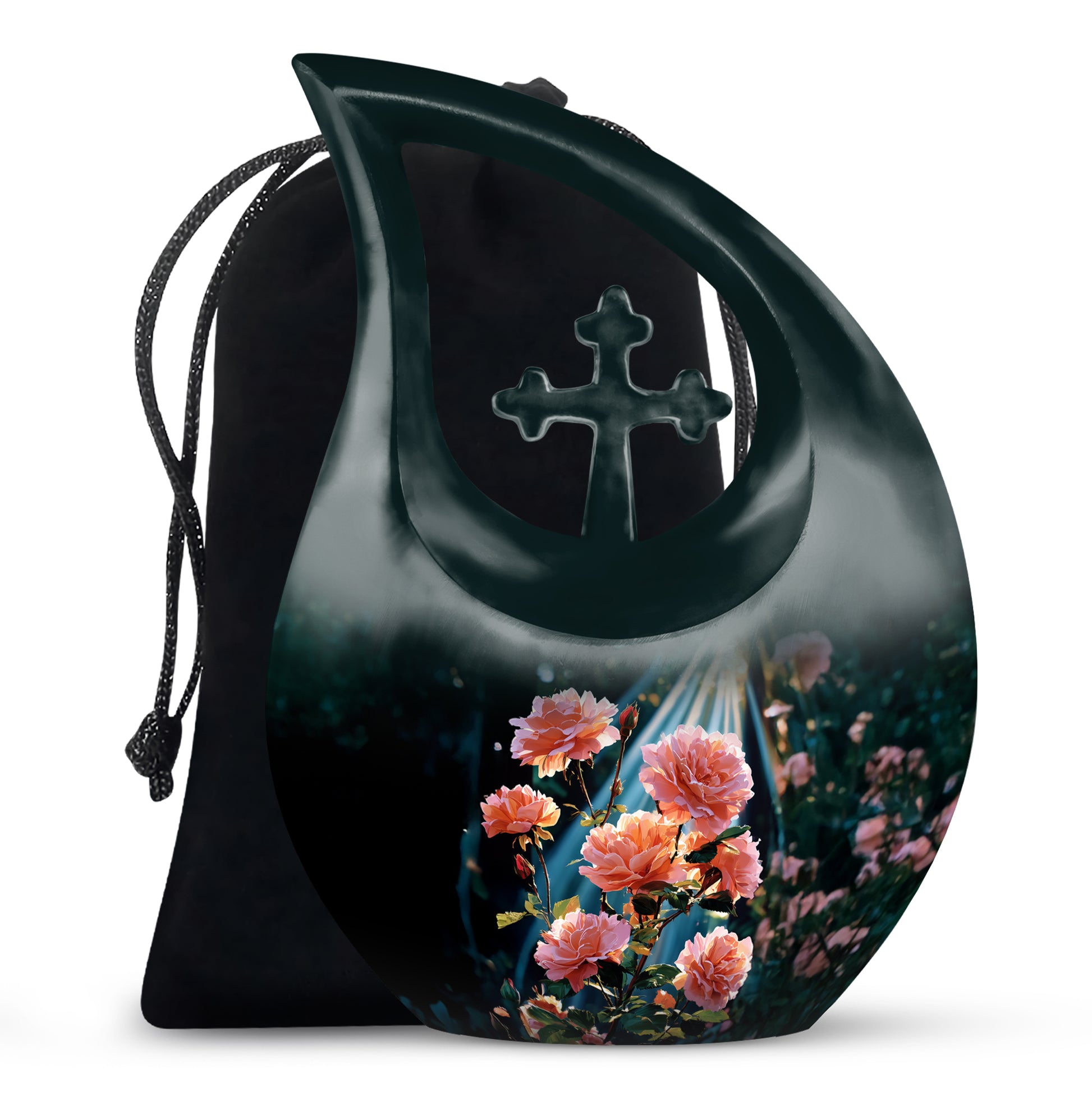 Rose Cremation Urn - Artistic Rose Memorial Urn For Adult Ashes