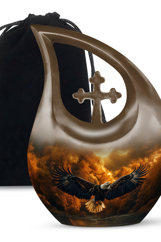 Fierce Eagle Memorial Urn for Ashes - Cremation Urn For Men