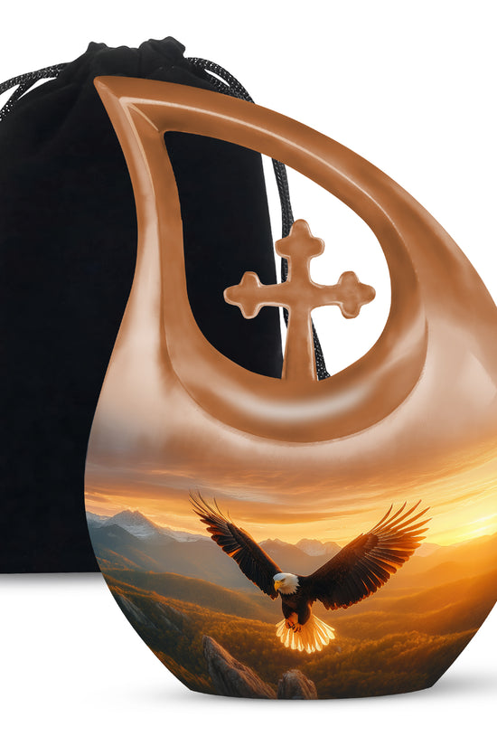 Flying Eagle Memorial Ashes Urn for Cremation - Urn For Ground Burial