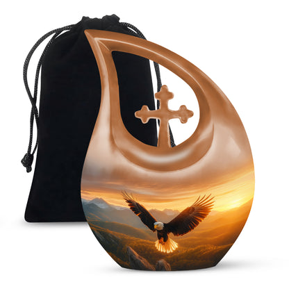Flying Eagle Memorial Ashes Urn for Cremation - Urn For Ground Burial