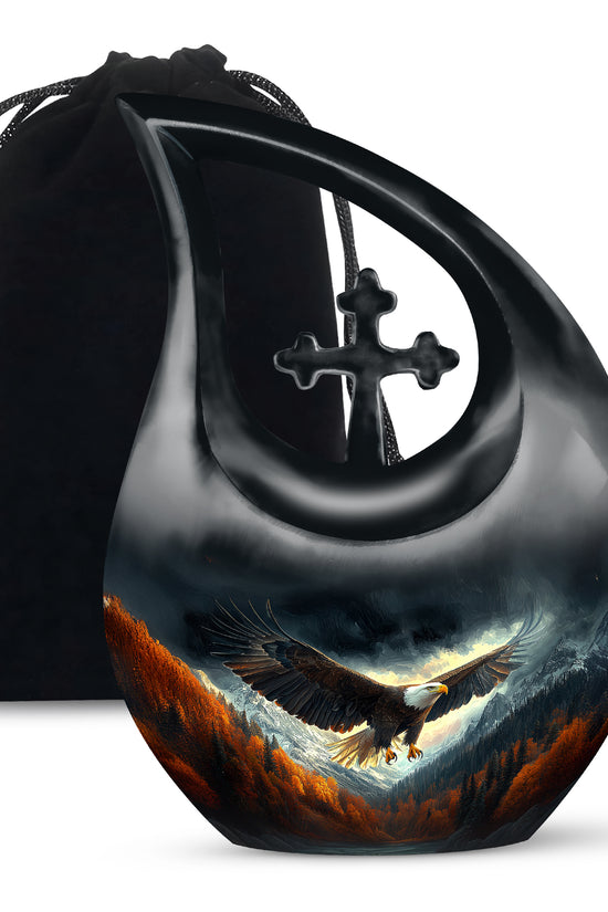 Bald Eagle Funeral Urn For Men & Women - Bird Cremation Urn