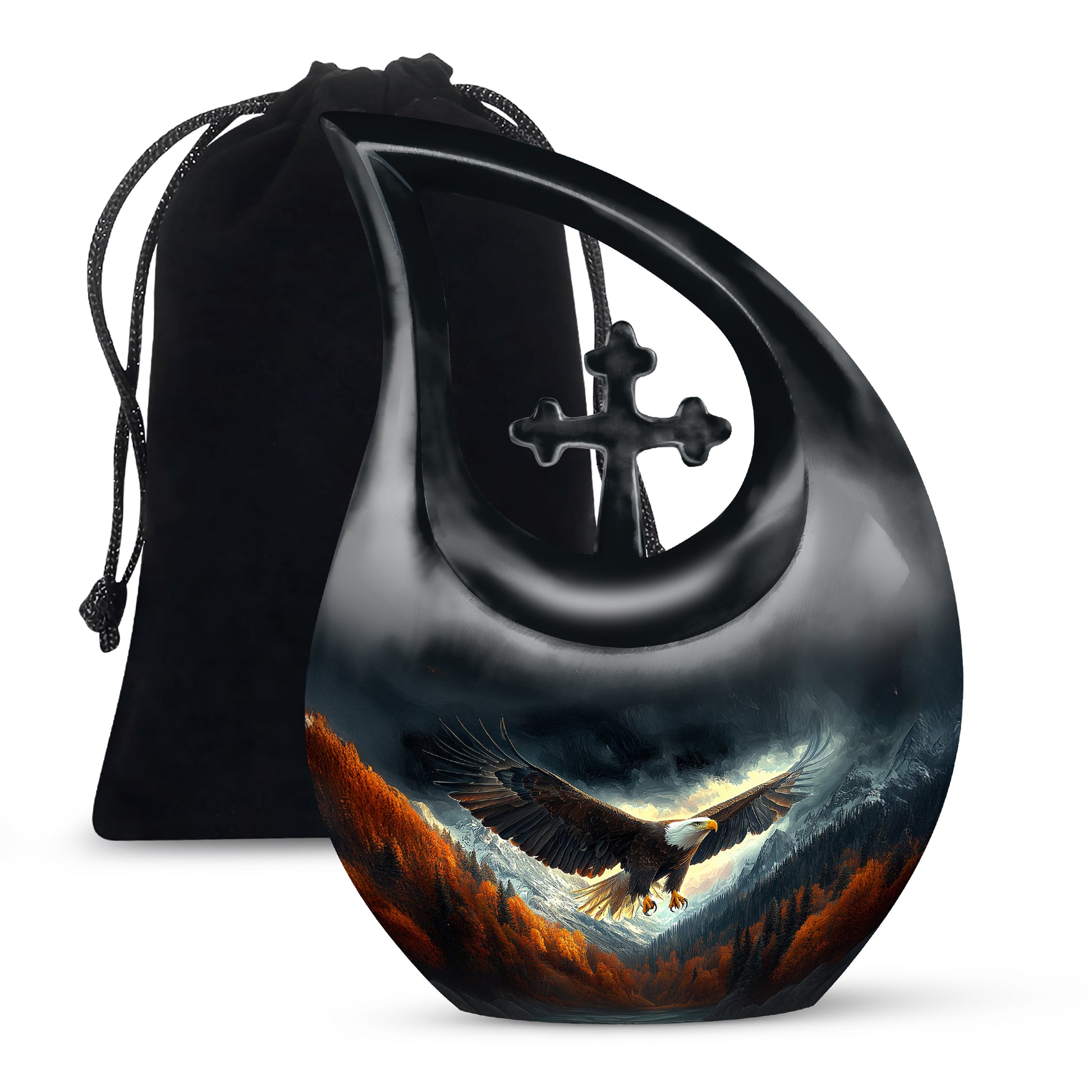 Bald Eagle Funeral Urn For Men & Women - Bird Cremation Urn