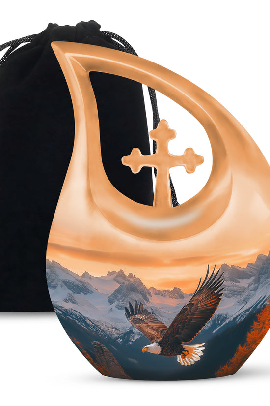 Flying Eagle Cremation Urn - Mountain Memorial Urn For Male & Female