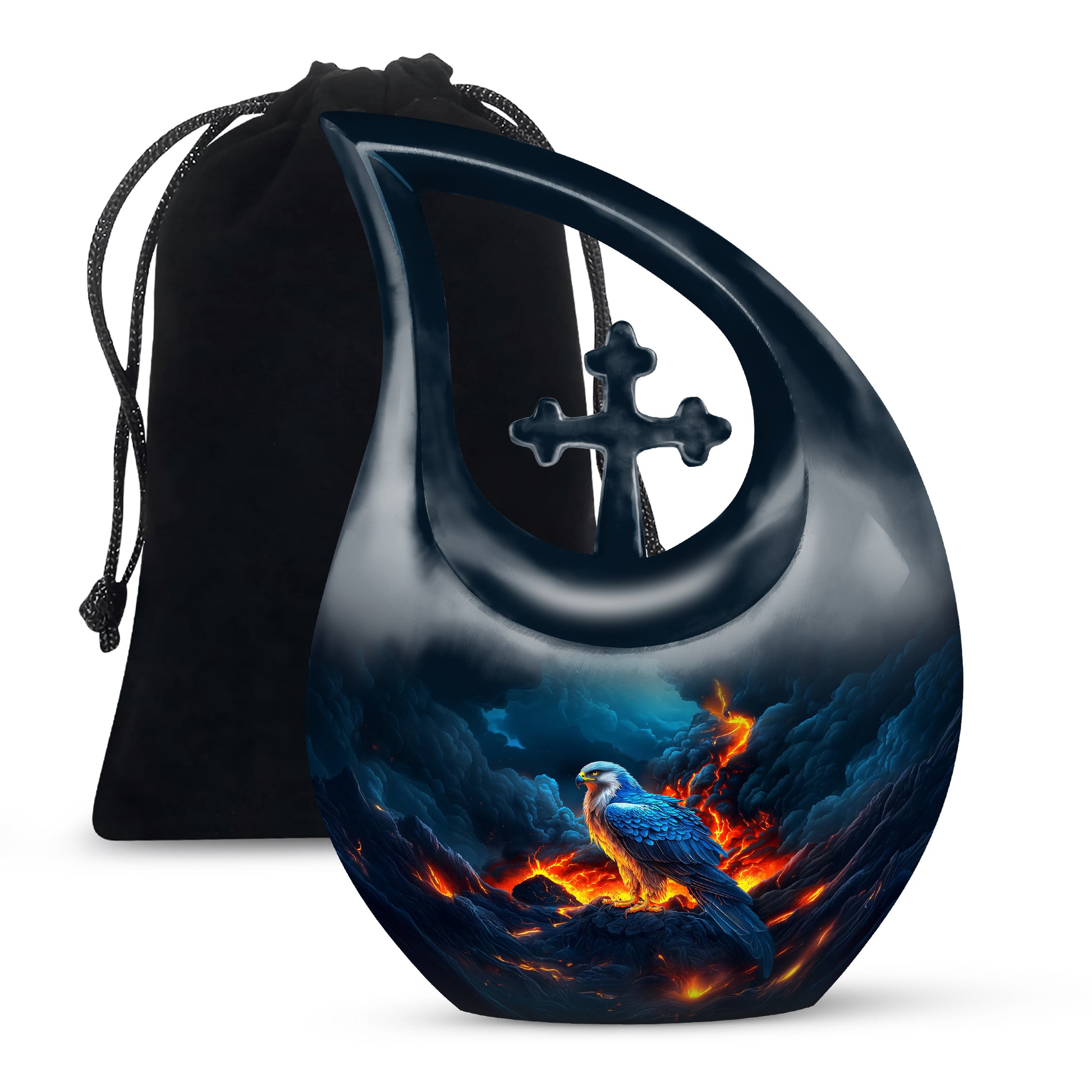 Volcano Mountain Funeral Urn - Engle Cremation Urn For Dad