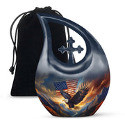 Military Memorial Urn - Bald Eagle Memorial Urn For Loved Ones