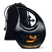 Glowing Deer Cremation Urn - Night Forest Cremation Urn For Dad & Mom