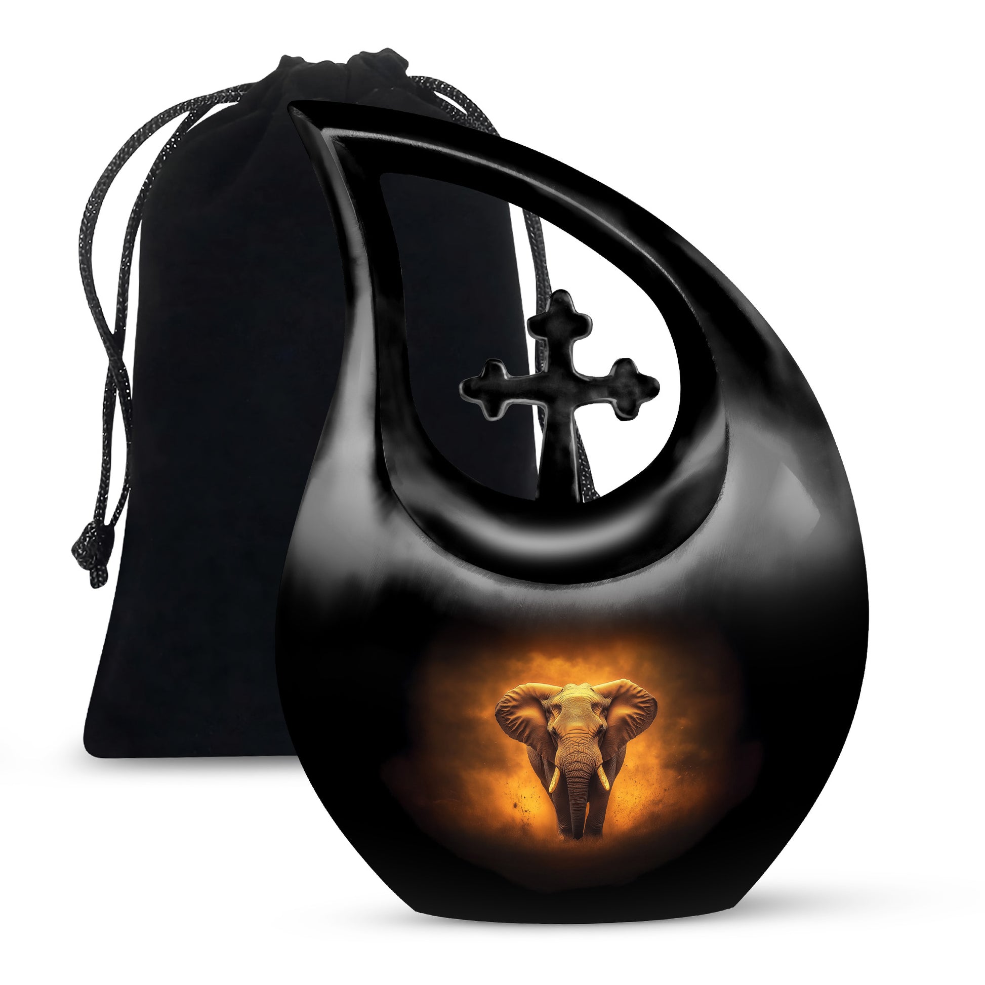 Elephant Tribute Memorial Urn - Stylish Cremation Urn For Human Ashes