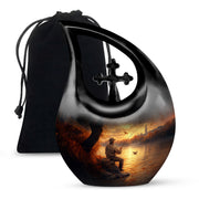 Lakeside Fishing Memorial Urn - Beautiful Cremation Urn For Human Ashes