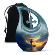 Fisherman Cremation Urn - Beautiful Sunrise Memorial Urns For Human Ashes