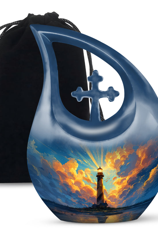 Divine Sky Lighthouse Urn - Premium Cremation Urn For Adult Male & Female