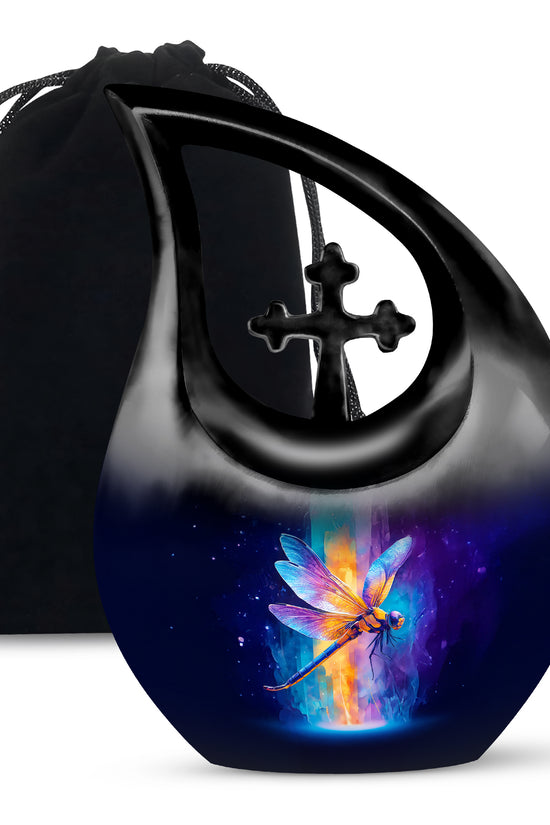 Dragonfly Cremation Urn - Colorful Light Memorial Urn For Human Ashes