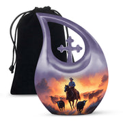 Cowboy Burial Urns For Ashes - Memorial Buria Urns For Pet Ashes