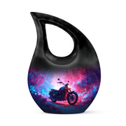 Blue Resounding Bike Memorial Urn for Ashes - 10-inch, 200 cu in - Karyliz