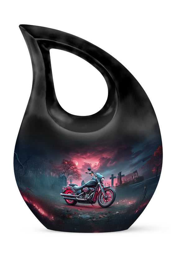 Personalized Eternal Bike Cremation Urns - Blue 10-inch, 200 cu in - Karyliz