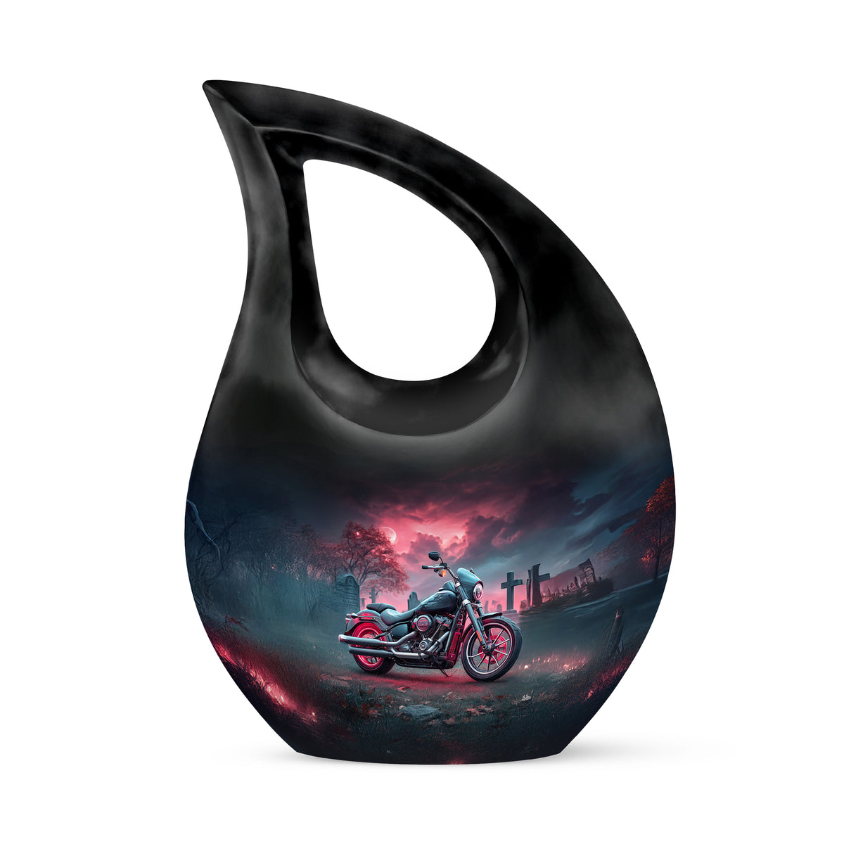 Personalized Eternal Bike Cremation Urns - Blue 10-inch, 200 cu in - Karyliz