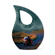 Blue Bike Cremation Urns - Opulent Dedication 10-inch, 200 cu in - Karyliz