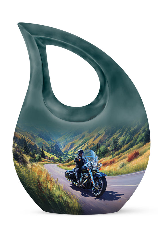 Blue Bike Cremation Urns - Imperial Tribute 10-inch, 200 cu in - Karyliz