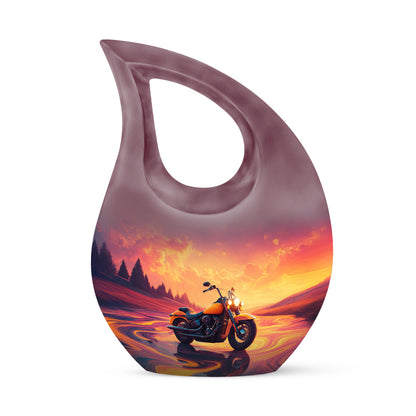 Personalized Elegant Bike Cremation Urns - Pink 10-inch, 200 cu in - Karyliz