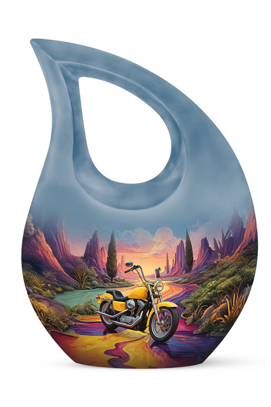 Personalized Bike Cremation Urns - Eminent Blue 10-inch, 200 cu in - Karyliz