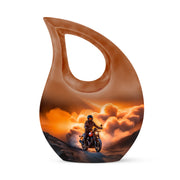 Distinguished Gold Bike Cremation Urn for Ashes - 10-inch, 200 cu in - Karyliz