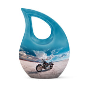 Hallowed Bike Cremation Urns for Human Ashes - Blue 10-inch - Karyliz