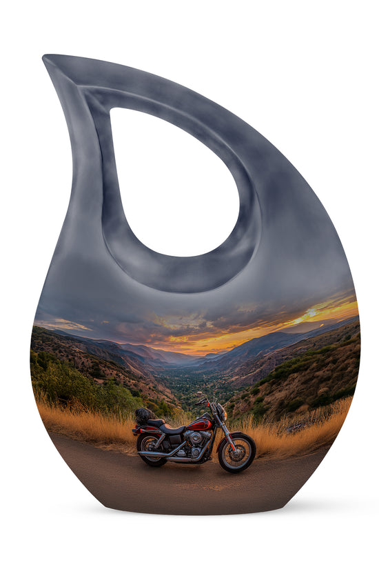 Personalized Bike Cremation Urns - Wondrous Blue 10-inch, 200 cu in - Karyliz