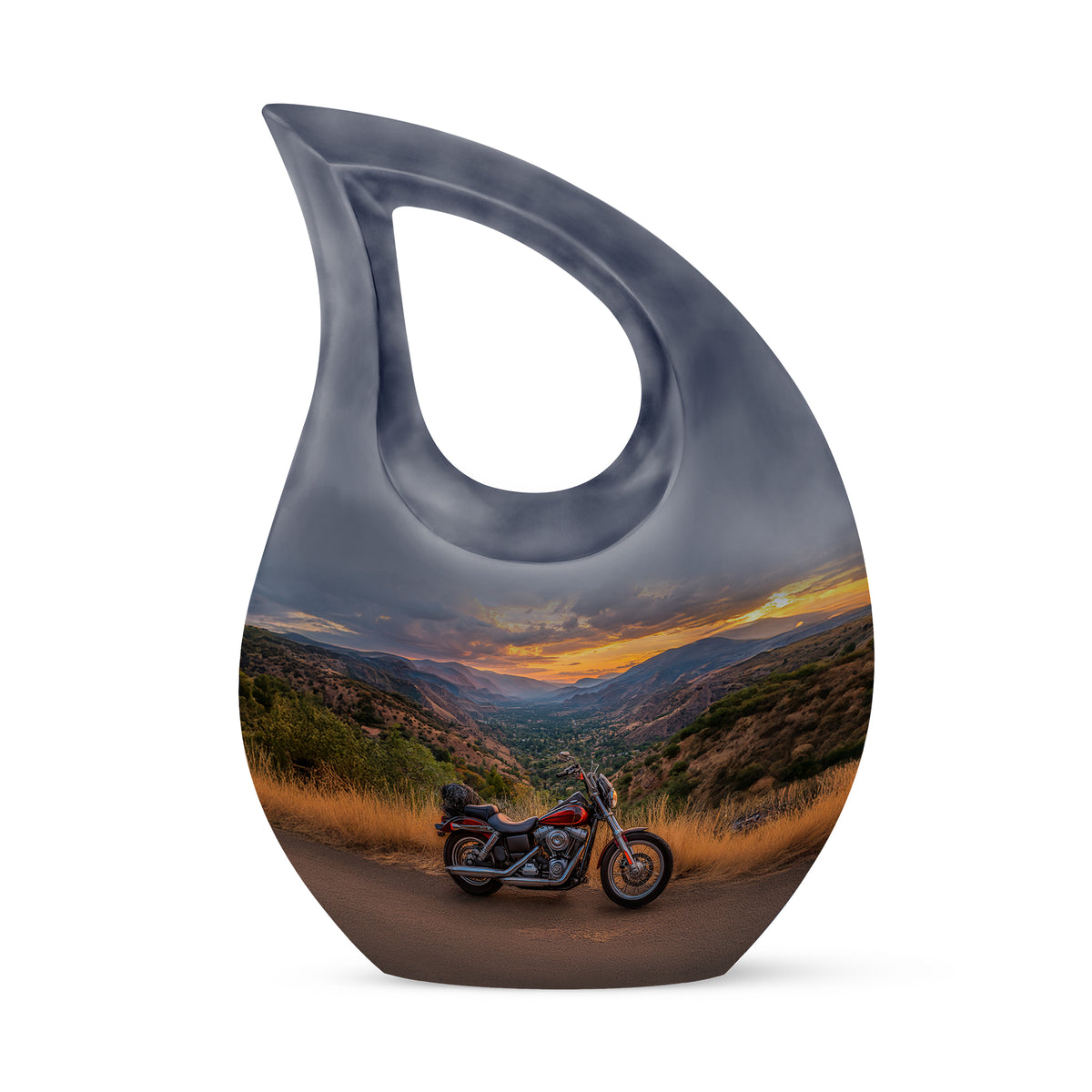 Personalized Bike Cremation Urns - Wondrous Blue 10-inch, 200 cu in - Karyliz