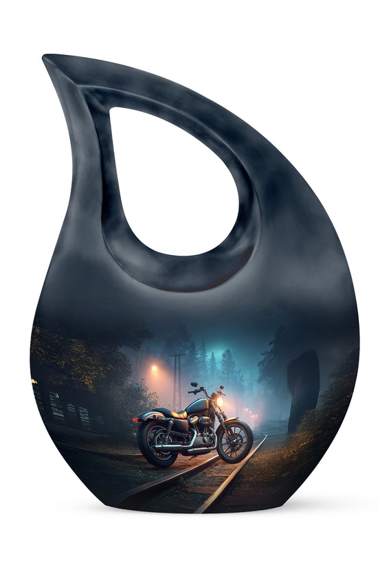 Blue Bike Cremation Urns - Imperial Reflection 10-inch, 200 cu in - Karyliz