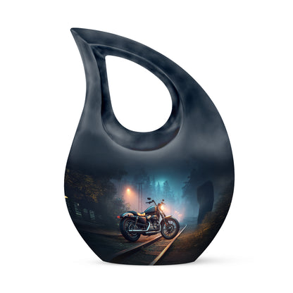 Blue Bike Cremation Urns - Imperial Reflection 10-inch, 200 cu in - Karyliz