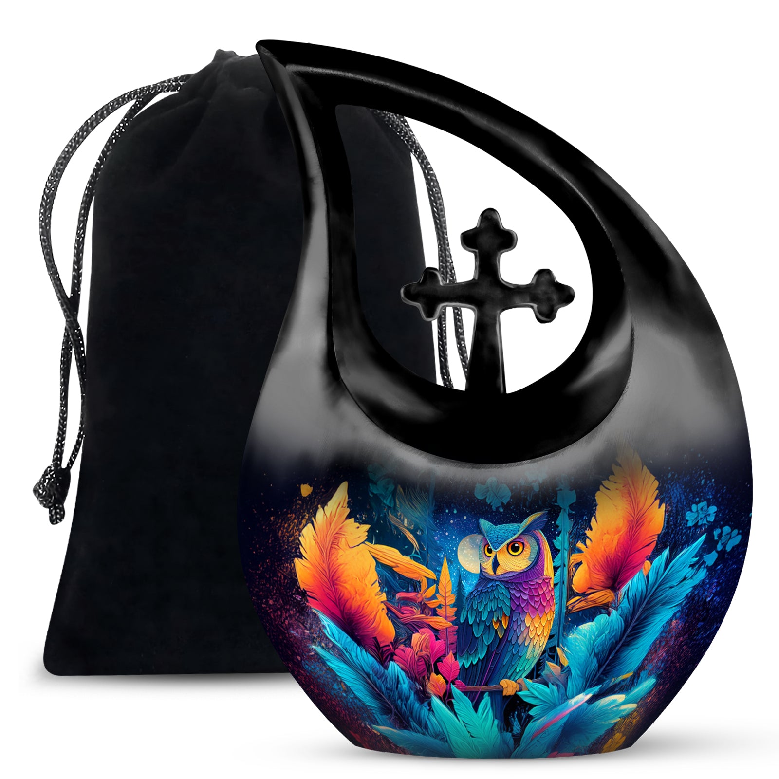 Artistic Night Owl Urn - Cremation Urn For Human Ashes