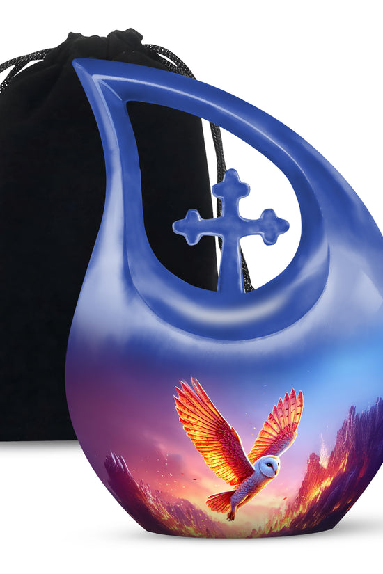 Flying Owl Cremation Urn - Cremation Urn For Human Ashes