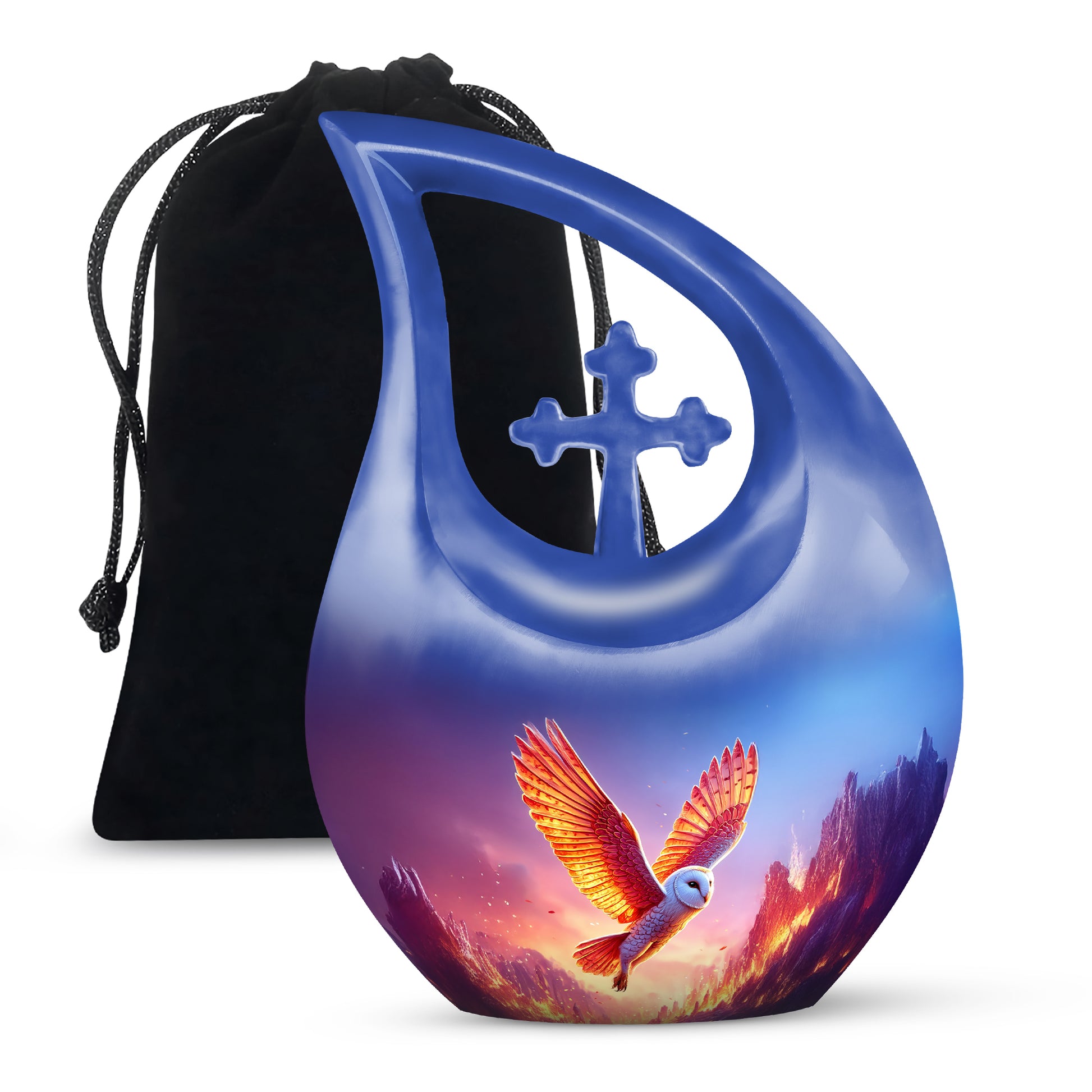 Flying Owl Cremation Urn - Cremation Urn For Human Ashes