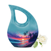 Blessed Beach Cremation Urns for Human Ashes - Blue 10-inch - Yatskia
