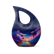 Remarkable Beach Memorial Cremation Urns - Blue 10-inch, 200 cu in - Yatskia