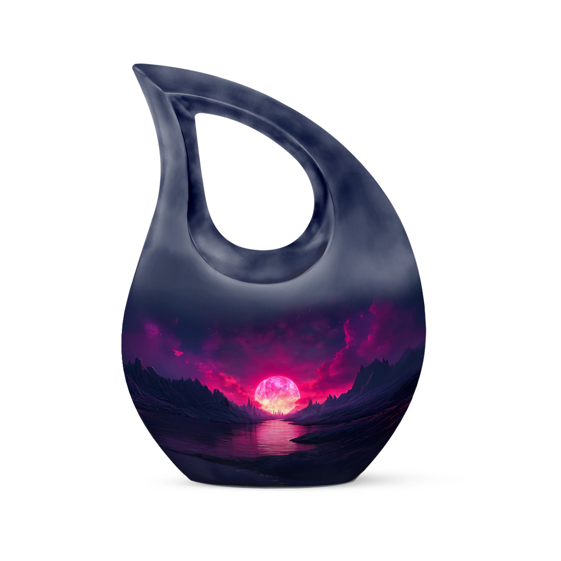 Blue Venerable Beach Cremation Urns for Human Ashes - 10-inch, 200 cu in - Yatskia