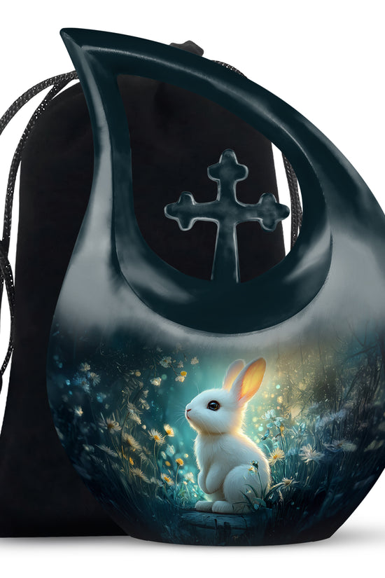 Cute Rabbit Memorial Urn - Bunny Cremation Urn For Human Ashes