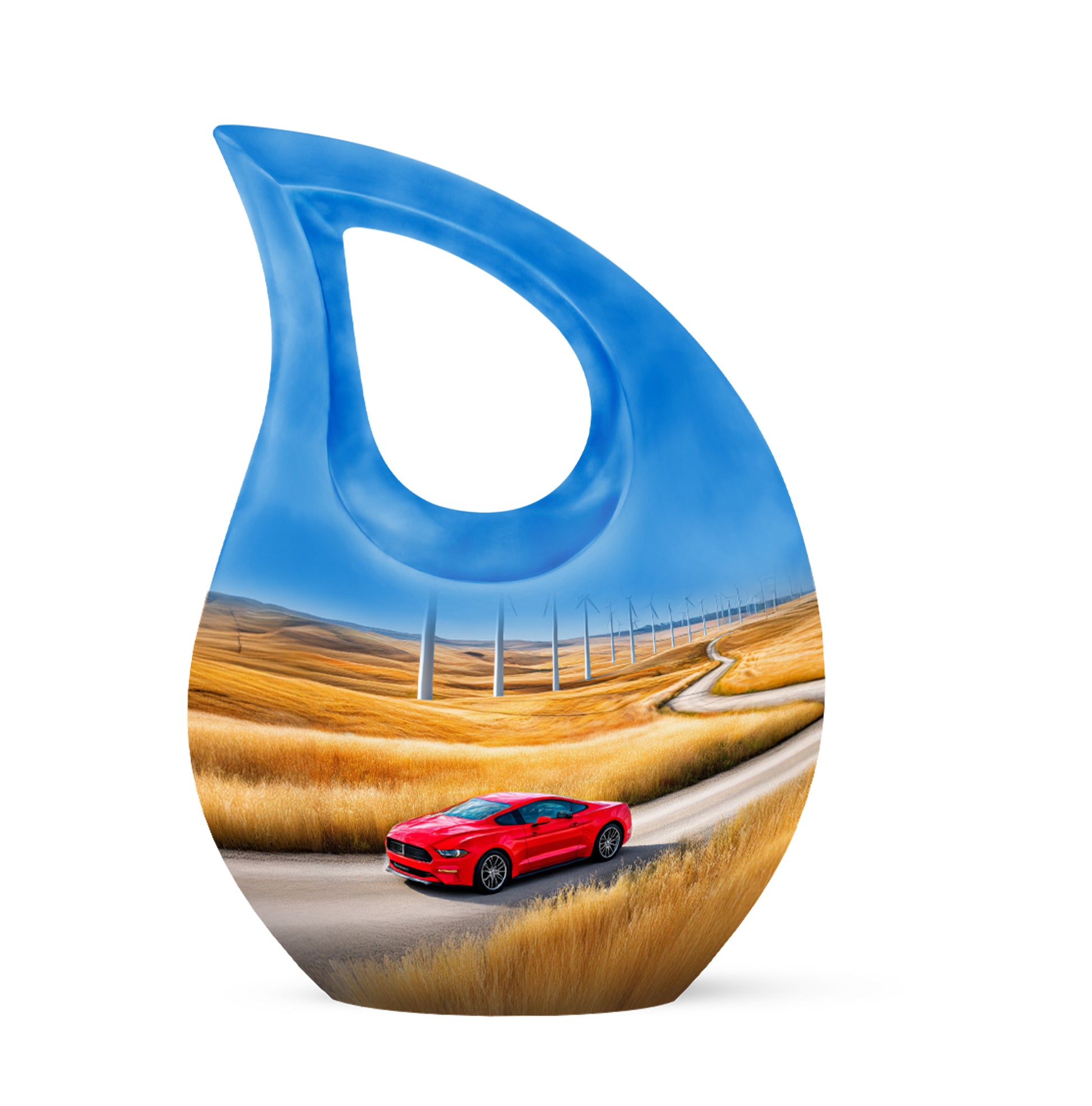 Remarkable Car Memorial Cremation Urns - Blue 10-inch, 200 cu in - Karyliz