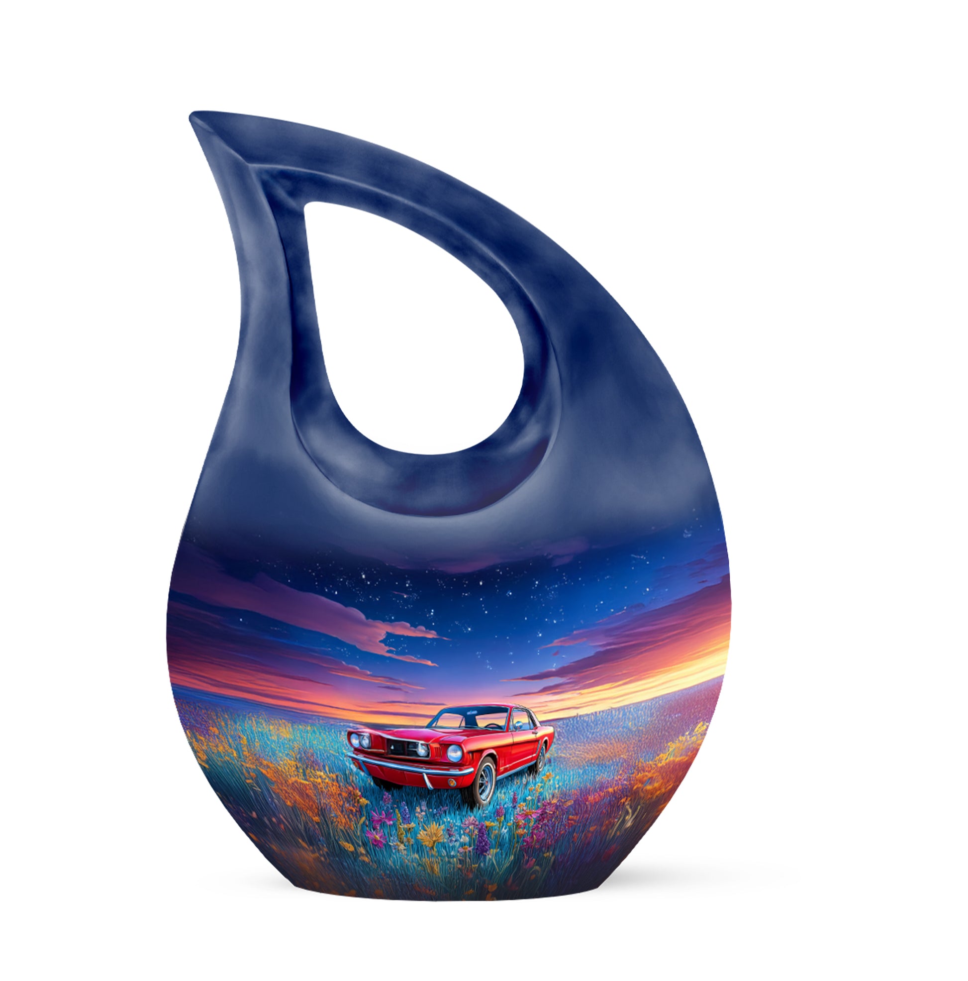 Remarkable Car Memorial Cremation Urns - Blue 10-inch, 200 cu in - Karyliz