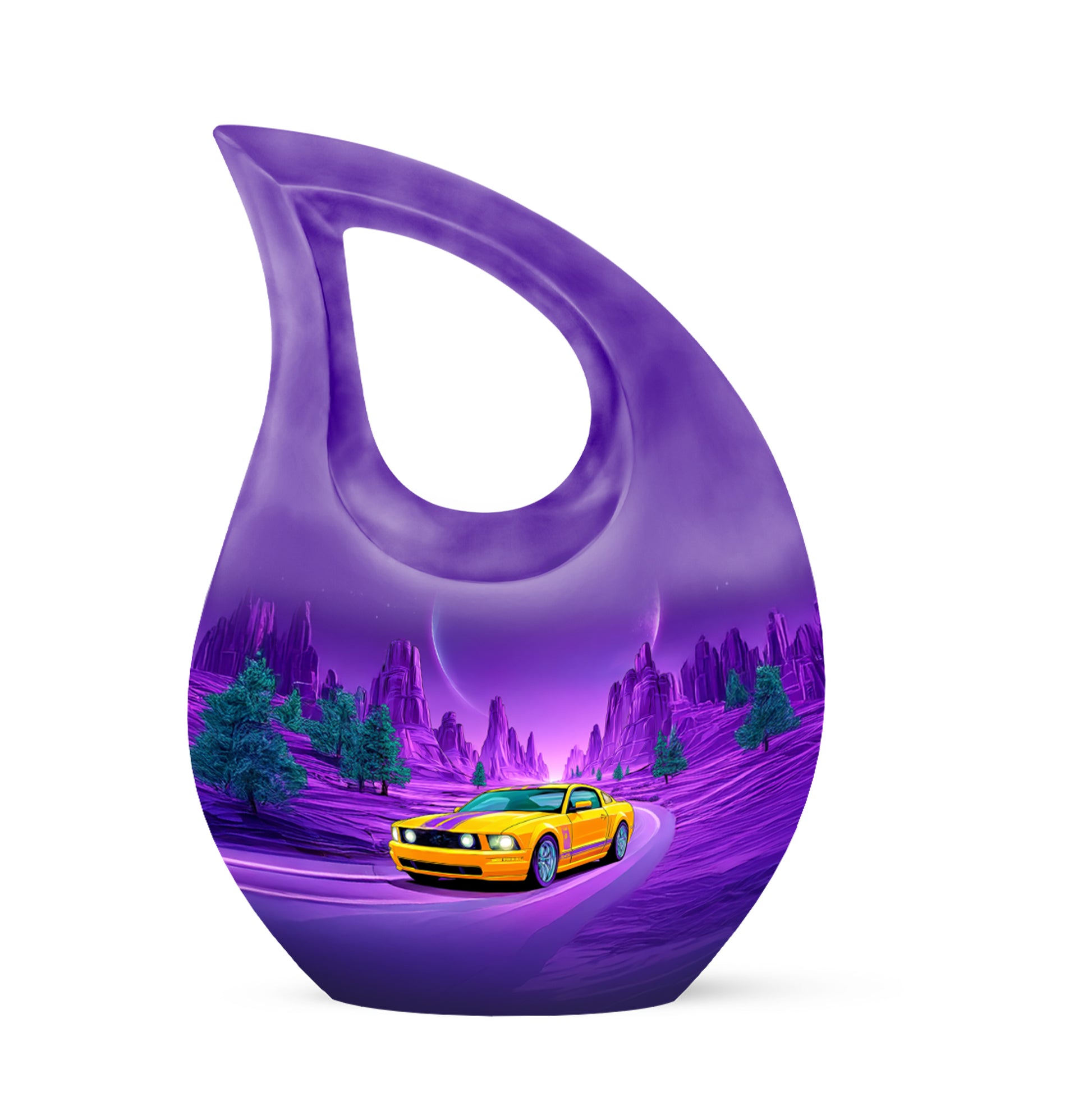 Timeless Blue Car Cremation Urn for Ashes - 10-inch, 200 cu in - Karyliz