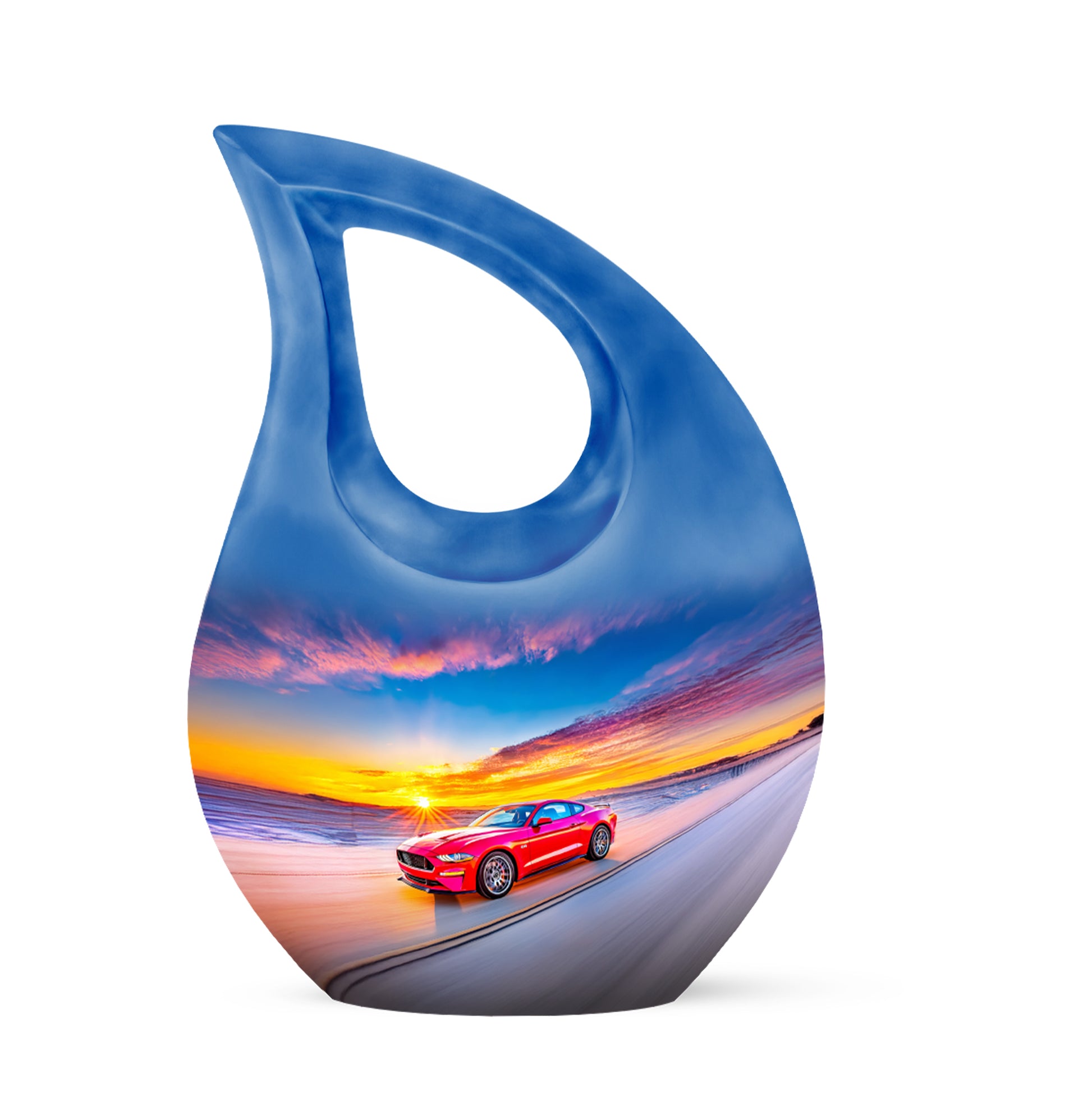 Ethereal Car Memorial Cremation Urns - Blue 10-inch, 200 cu in - Karyliz